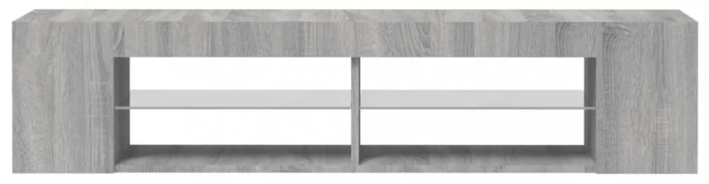 szürke sonoma színű TV-szekrény LED-lámpákkal 135 x 39 x 30 cm