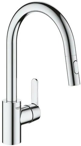 Grohe Get mosogató csaptelep kihúzható zuhannyal, 2 áram króm 31484001 G31484001