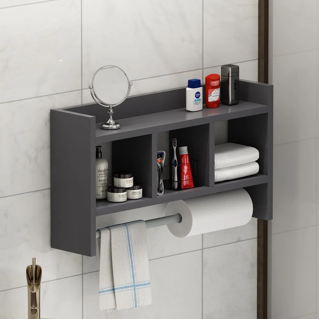 Fali polc Asya - Anthracite