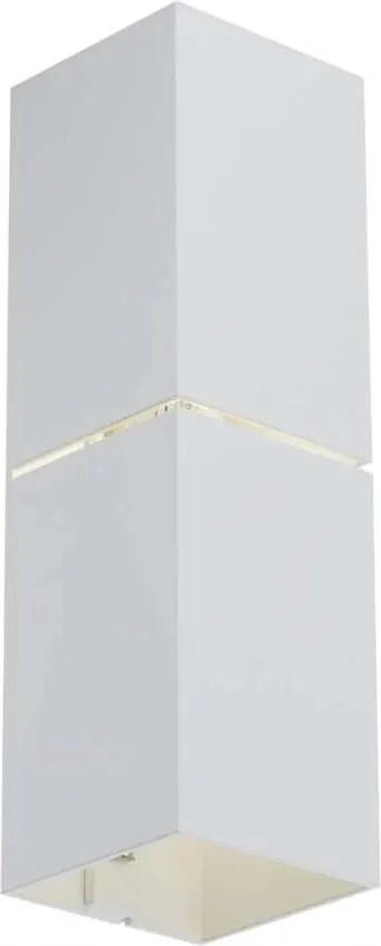 Fali lámpa modern téglalap alakú 20 cm fehér felső alsó cső Shilo