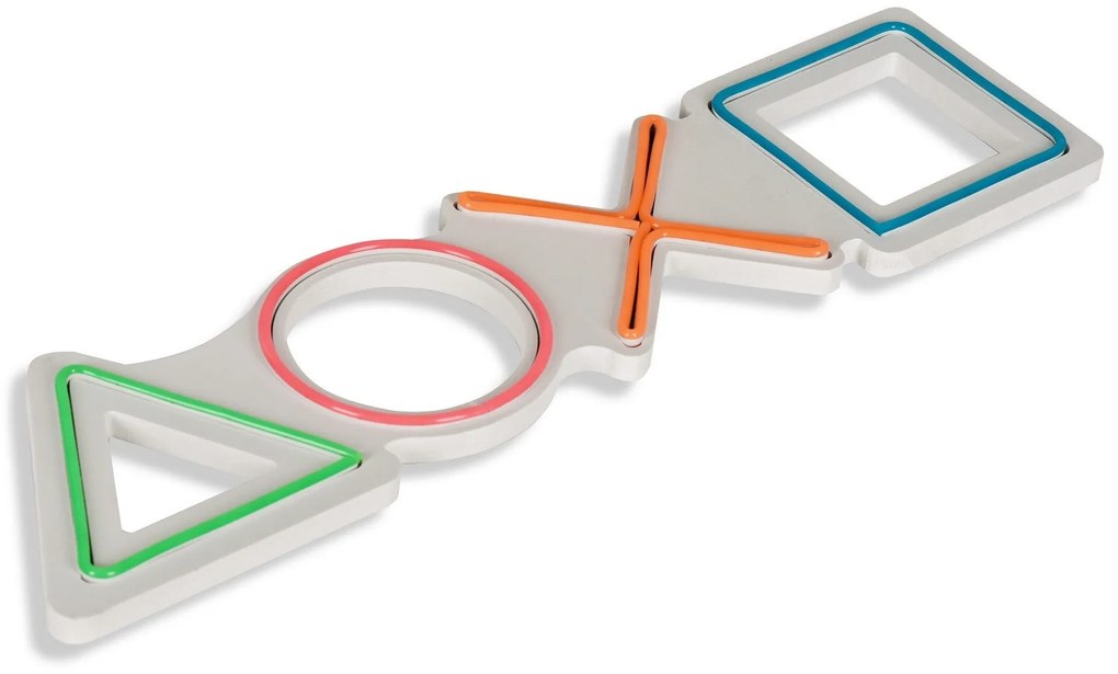 Műanyag LED-es fali dekoráció, Play Station - Multicolor