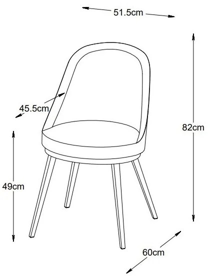 Szürke étkezőszék Gain – Unique Furniture