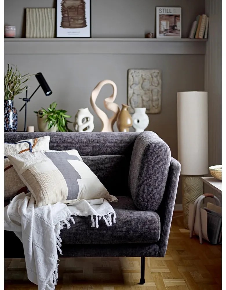 Natúr színű állólámpa textil búrával (magasság 110 cm) Payah – Bloomingville