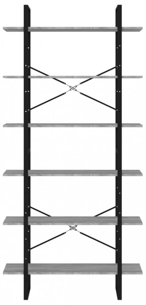 szürke sonoma színű szerelt fa magasszekrény 100 x 30 x 210 cm