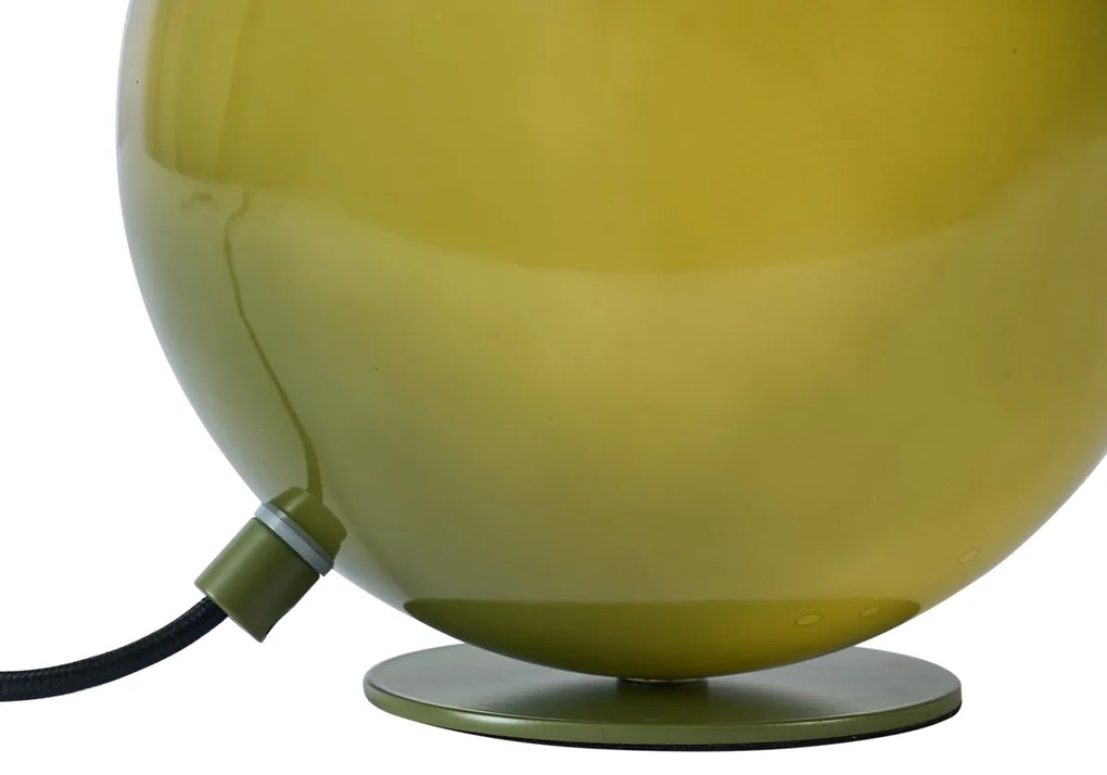 Retro asztali lámpa zöld üveggel - Mabel