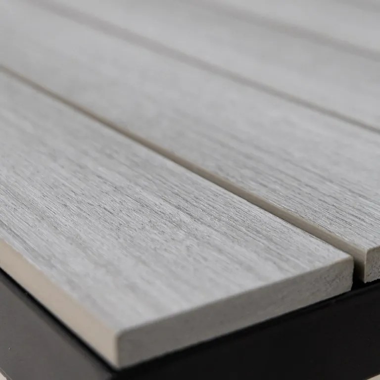 Furnigo Malaga kerti fémszett - fekete/krémszínű párnák