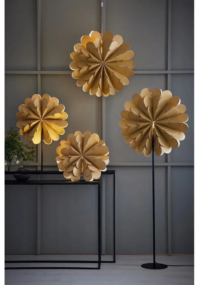 Aranyszínű fénydekoráció karácsonyi mintával ø 45 cm Maravilla – Markslöjd