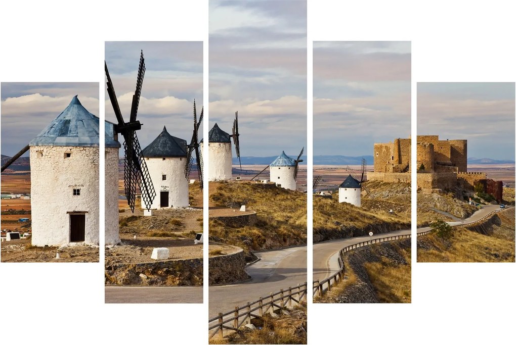 Kép - Consuegra szélmalmai, Spanyolország (150x105 cm)