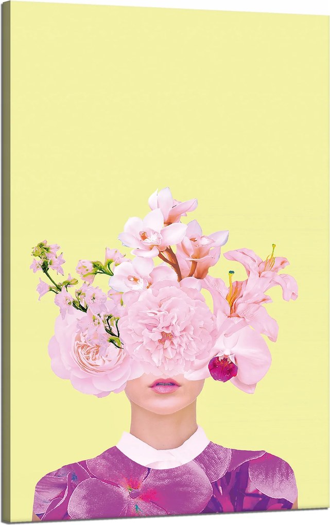 Lila és rózsaszín virágok vászonkép 50x80 cm Ajándéknak is tökéletes