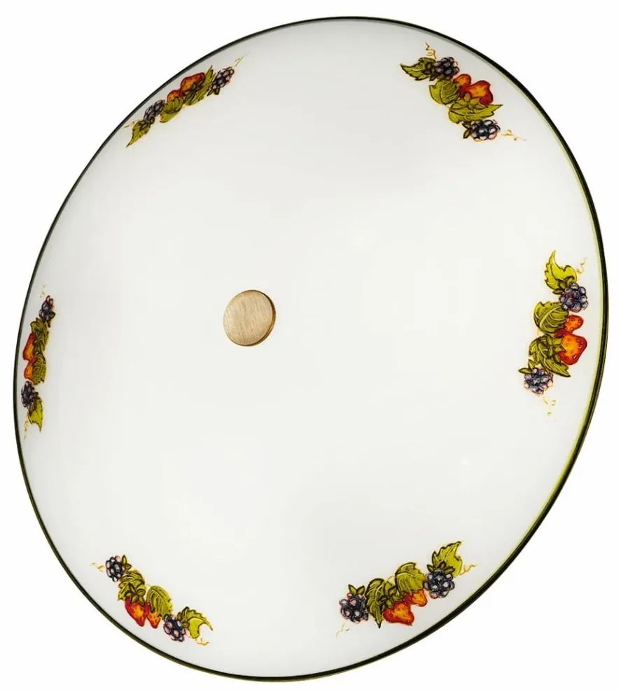 Kolarz 731.U14.4.113-Mennyezeti lámpa NONNA 4xE27/60W/230V átm. 54 cm szőlők/eprek