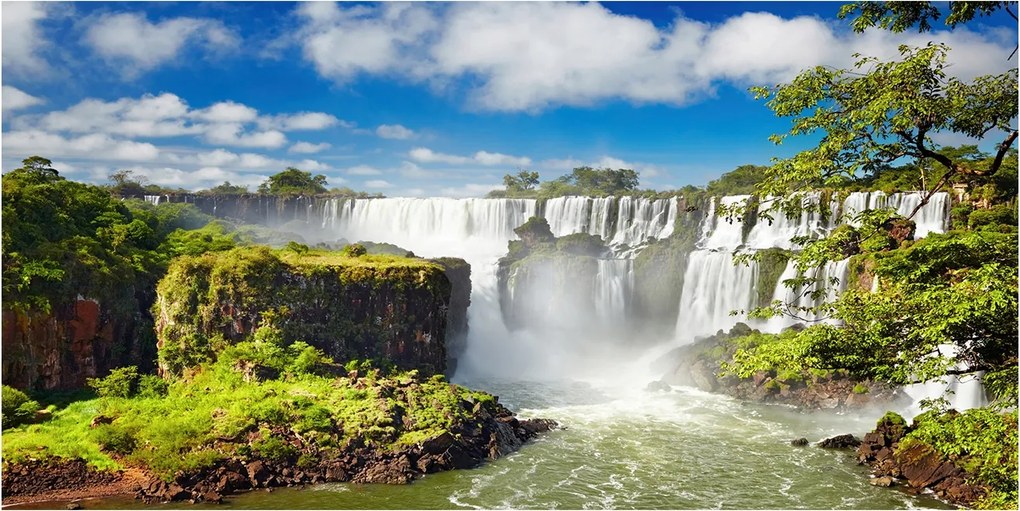 Fotó üveg kép Vízesés Argentína 140x70