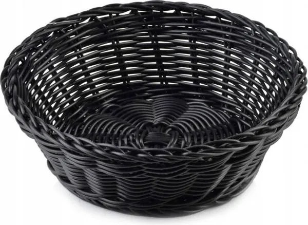 Fonott kosár Polirattan kosár Fekete 20 cm univerzális dekoráció