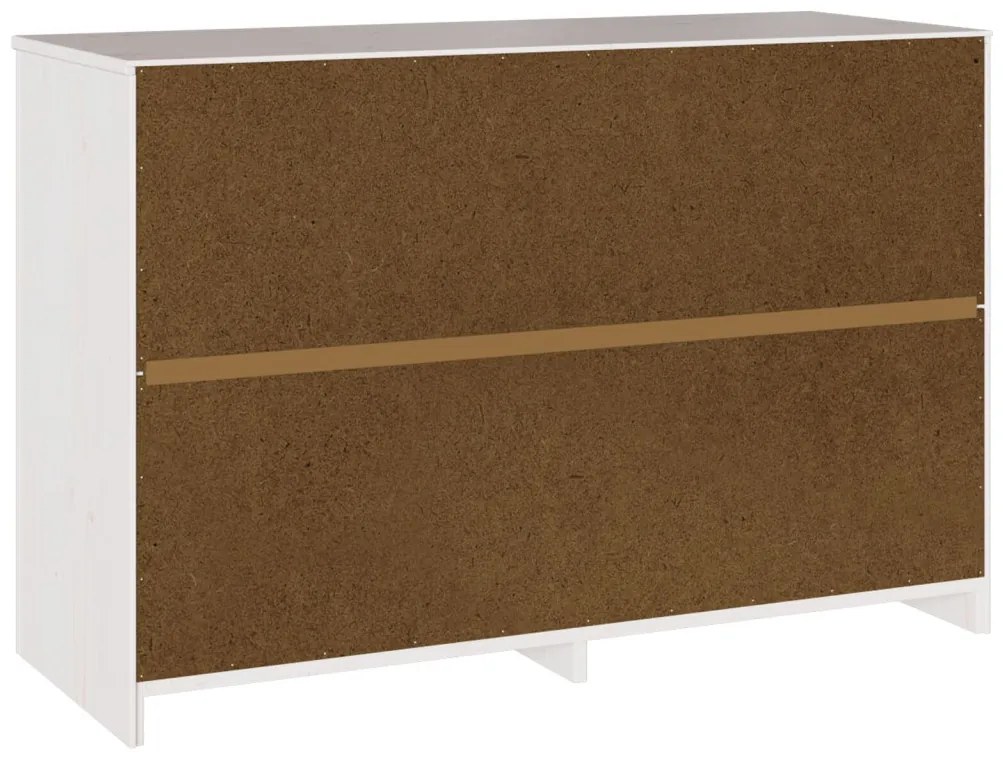 Fiókos szekrény "DRAMMEN" Fehér 111x43x73,5 cm Tömbfa