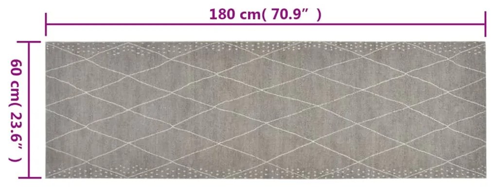 mosható rombuszmintás bársony konyhaszőnyeg 60x180 cm