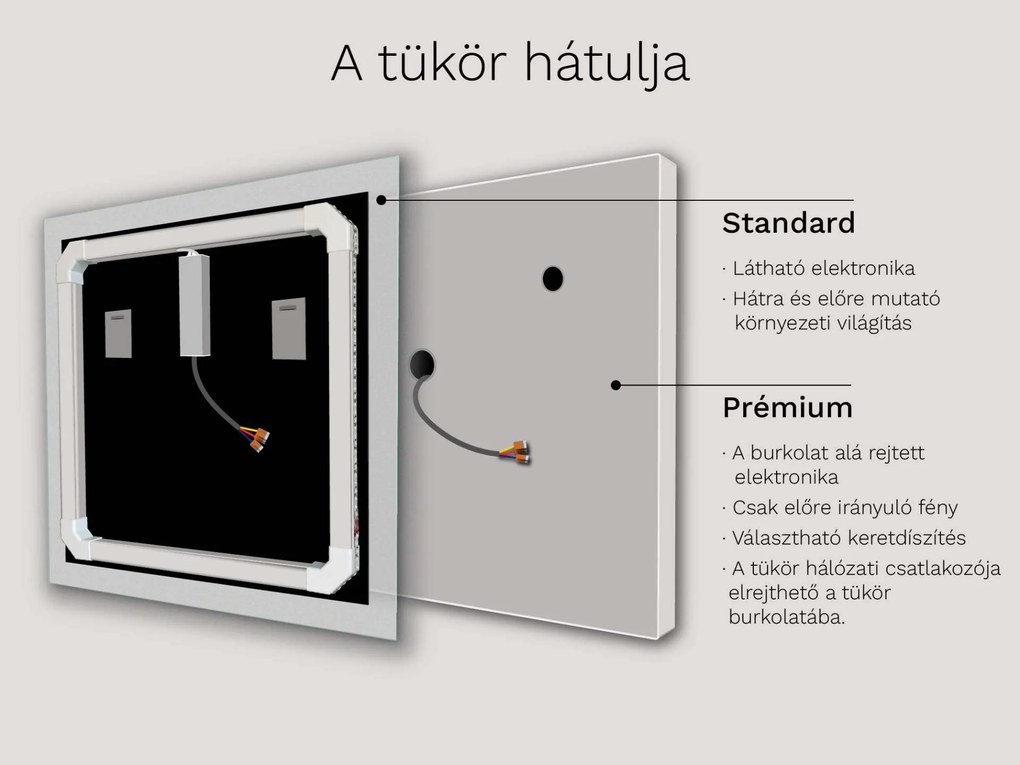 Tükör LED világítással M11 prémium