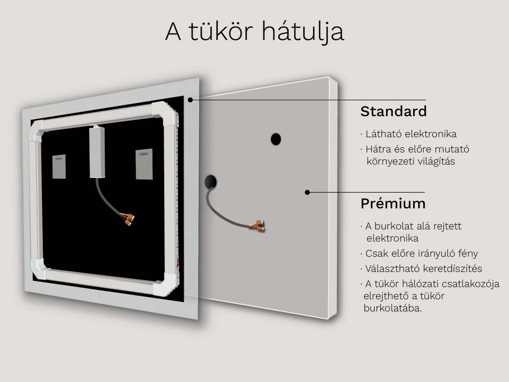 Tükör LED világítással M14 prémium