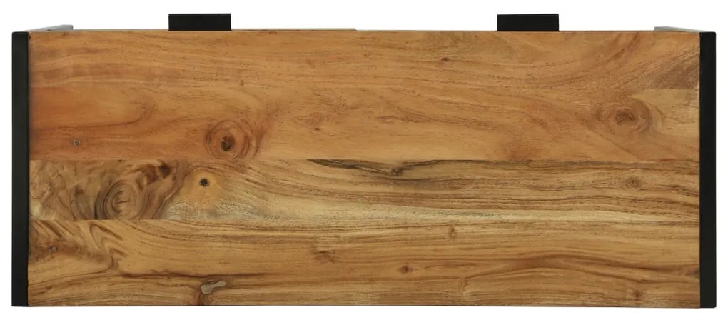 Konzol Asztal 90x35x75 cm Szilárd Fa Akác