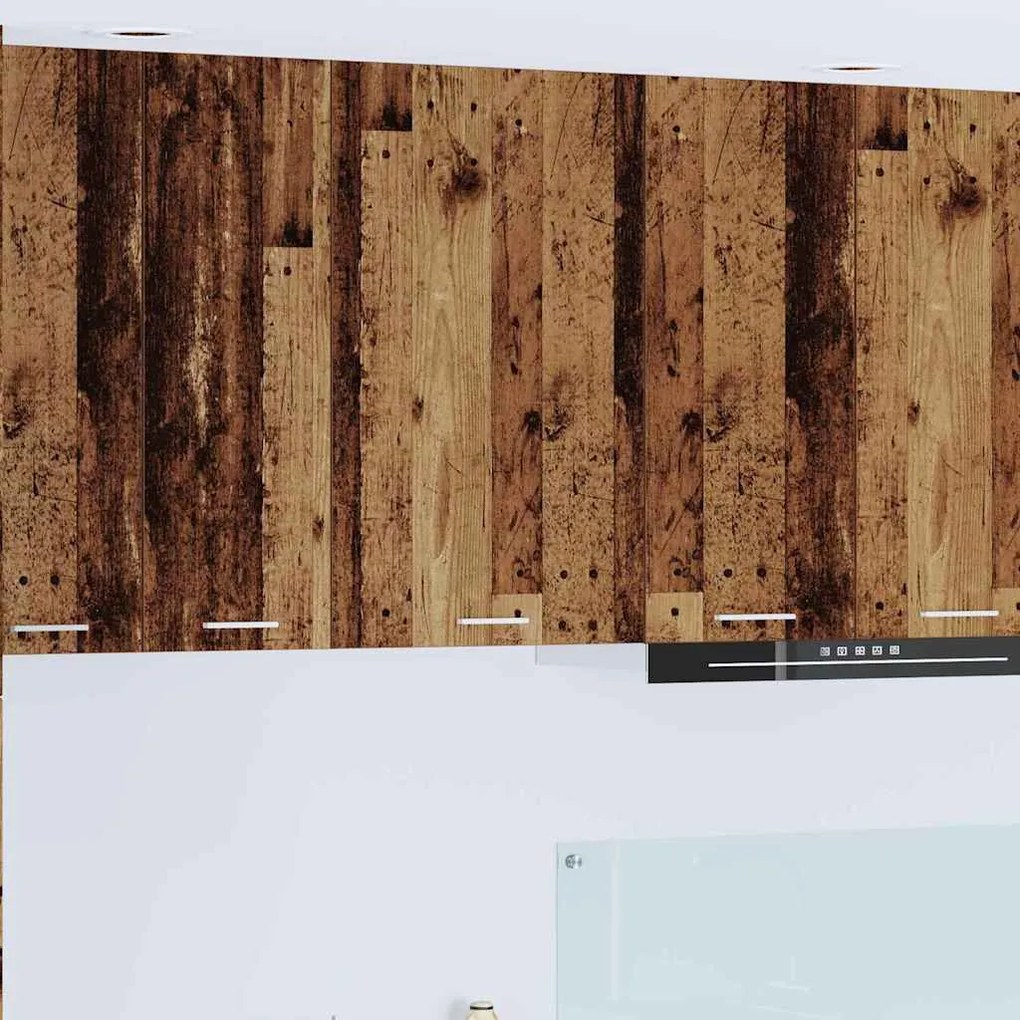 Függő szekrény Riga Régi fa és fehér 50 x 31 x 80 cm Faanyag