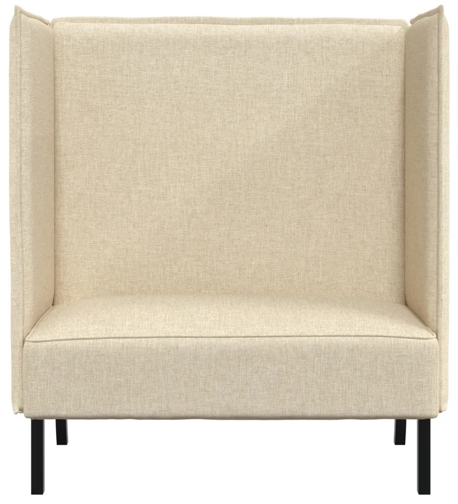 Magas Háttámlás Kanapé Krém 109x56x121 cm Textil