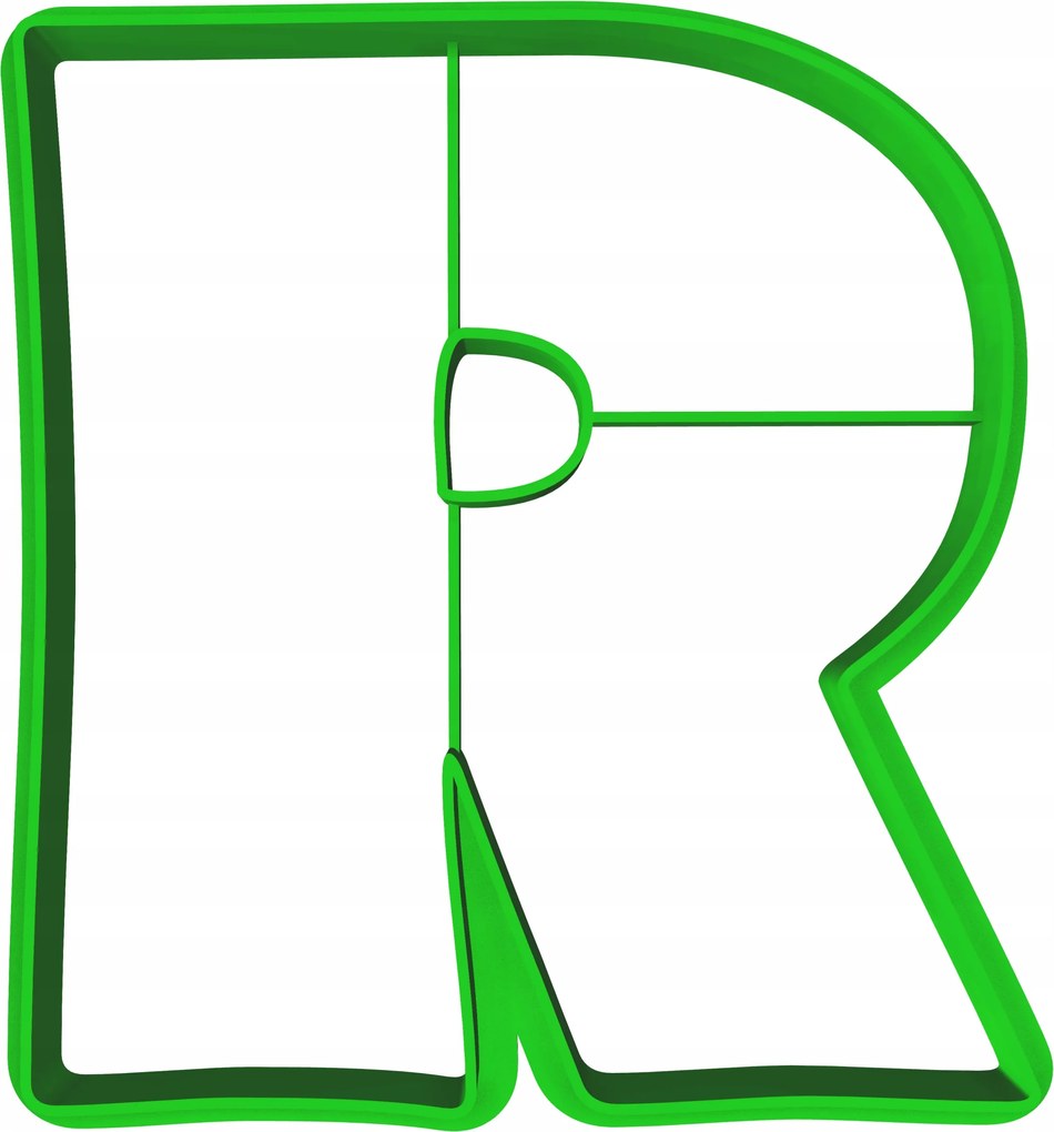 Oktató Keksz- És Mézeskalács lyukasztó R betű 8cm