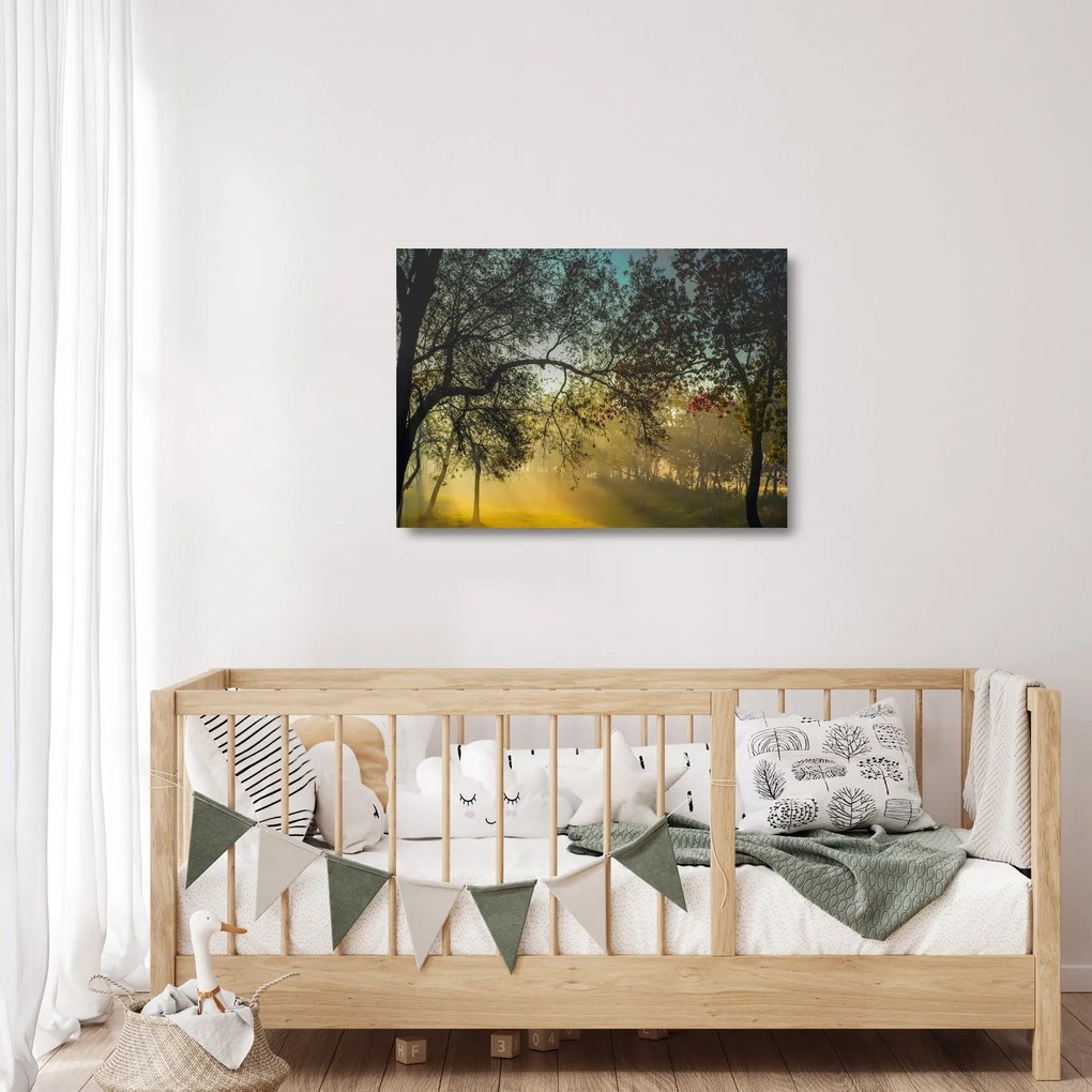 Napkelte képe (üvegen) (70x50 cm)