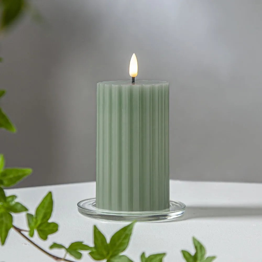 LED gyertya (magasság 15 cm) Flamme Stripe – Star Trading