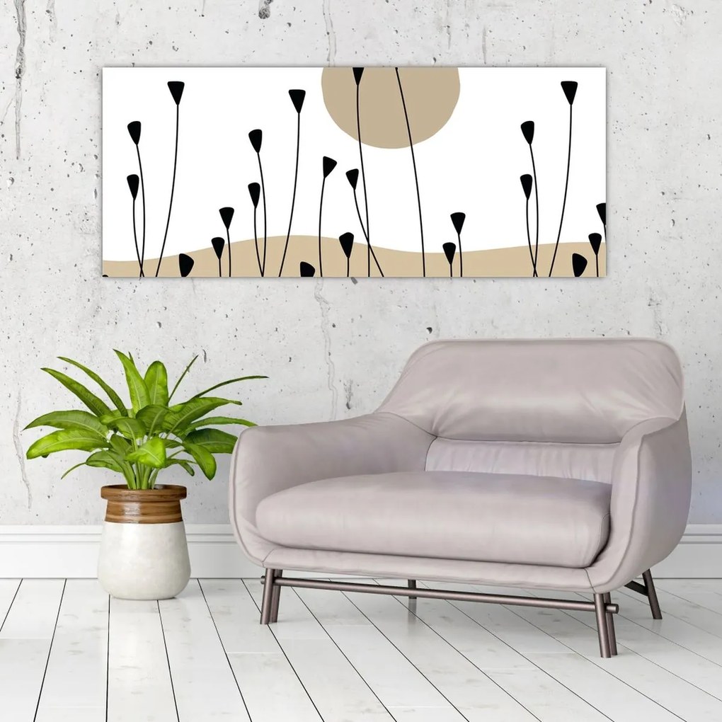 Kép - Grafikus rét N⁰2 (120x50 cm)