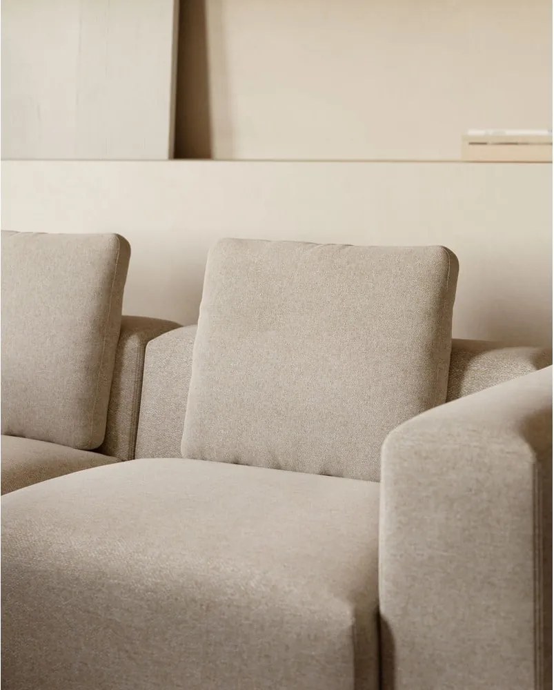 Bézs sarokkanapé (bal oldali) Blok – Kave Home