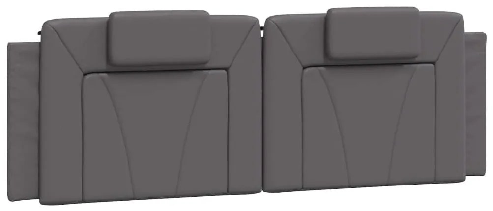 szürke ágykeret Viana LED-ekkel matrac nélkül 160 x 200 cm