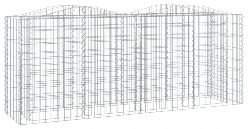 íves horganyzott vas gabion magaságyás 200x50x100 cm