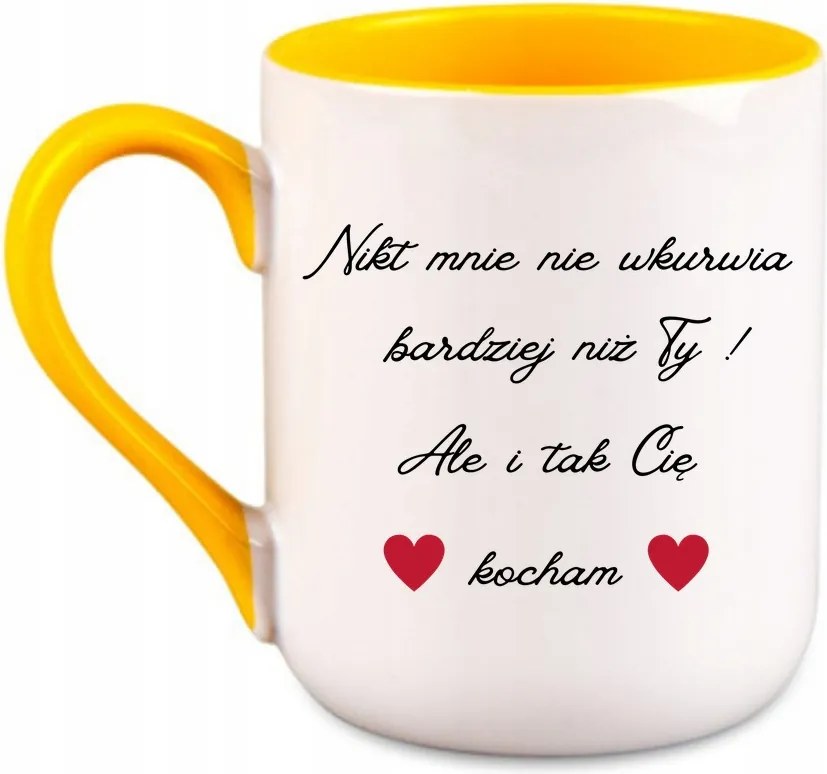 Bögre Senki sem idegesít jobban, mint te.. Valentin nap Sárga 330 coffee