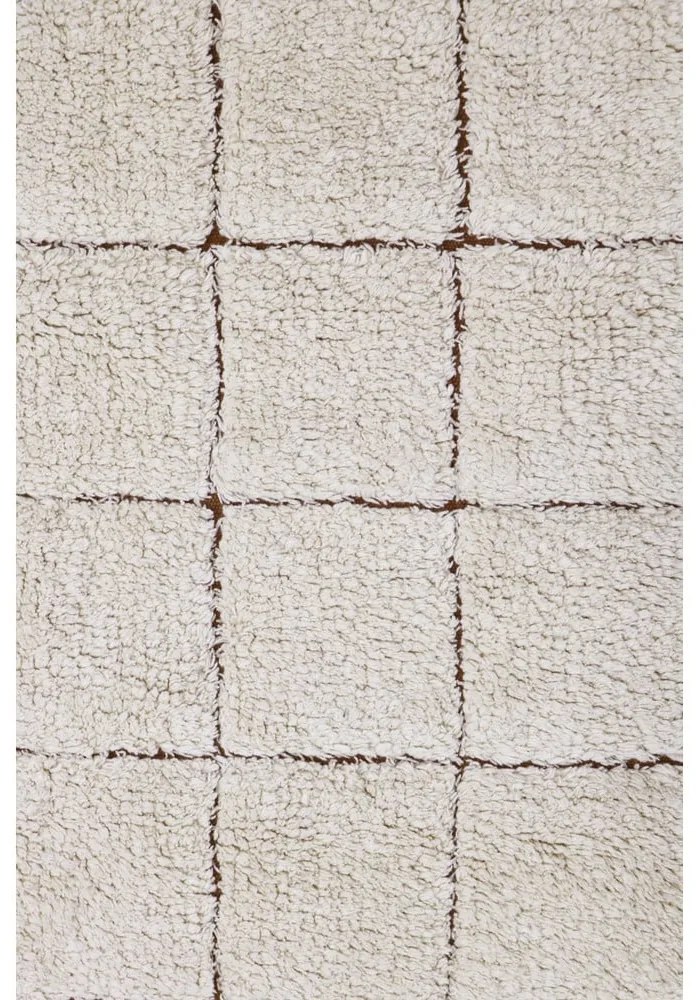 Krémszínű mosható kézi szövésű pamut szőnyeg 200x300 cm Mosaic – Lorena Canals