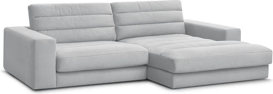 Világosszürke bársony sarokkanapé (jobb oldali-heverő résszel) Sierra – Bobochic Paris