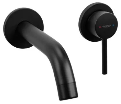 REA-B5332 - OWEN fekete falba süllyesztett mosdócsaptelep