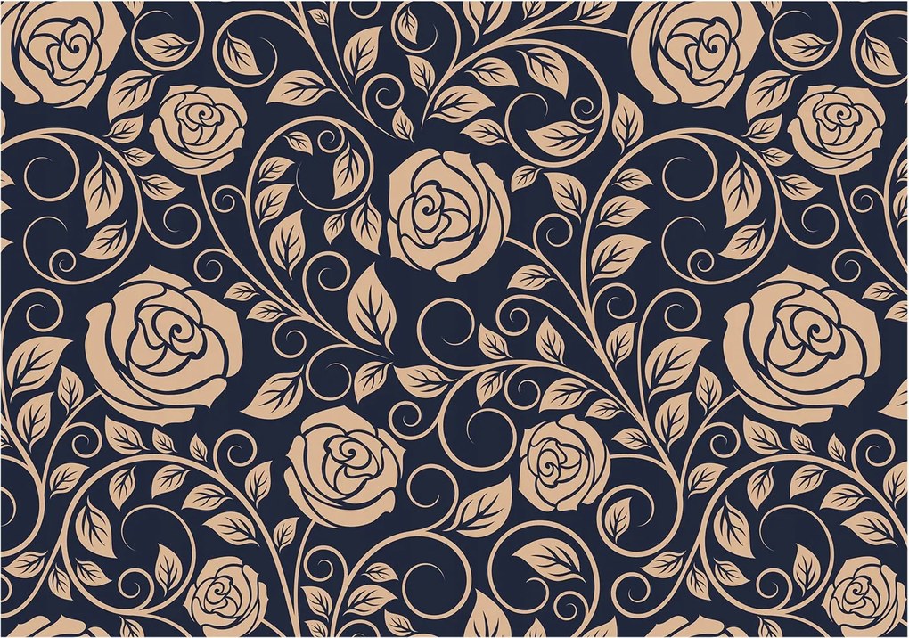 Fali tapéta Prémium Romantikus virágok 208x146 Ragasztó