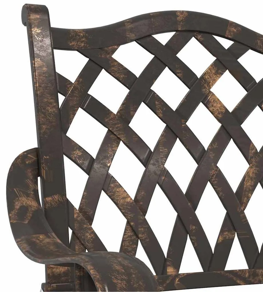 Kerti Szék párnával 2 pcs Bronz 55 x 56.5 x 91cm Alumínium