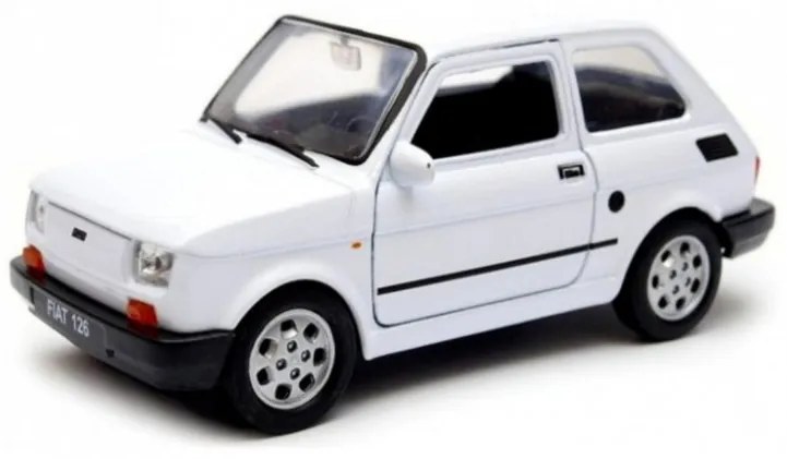 1:30 Polski Fiat 126 Fém Makett Autó Játék Modell