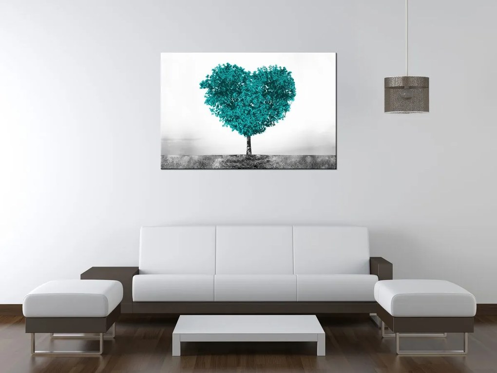 Gario Vászonkép Türkiz szeretetfa Méret: 40 x 60 cm