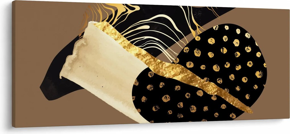 Kép - Absztrakció aranybarna N⁰1 (120x50 cm)