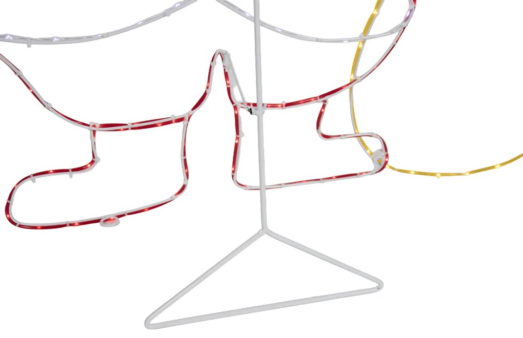 Karácsonyi állólámpa Mikulás 117cm LED-del, időzítővel IP44 - Pax