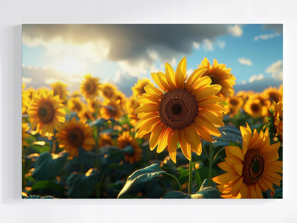 Vászonkép Canvas Természet Napraforgó Virág Mező Rét 120x80