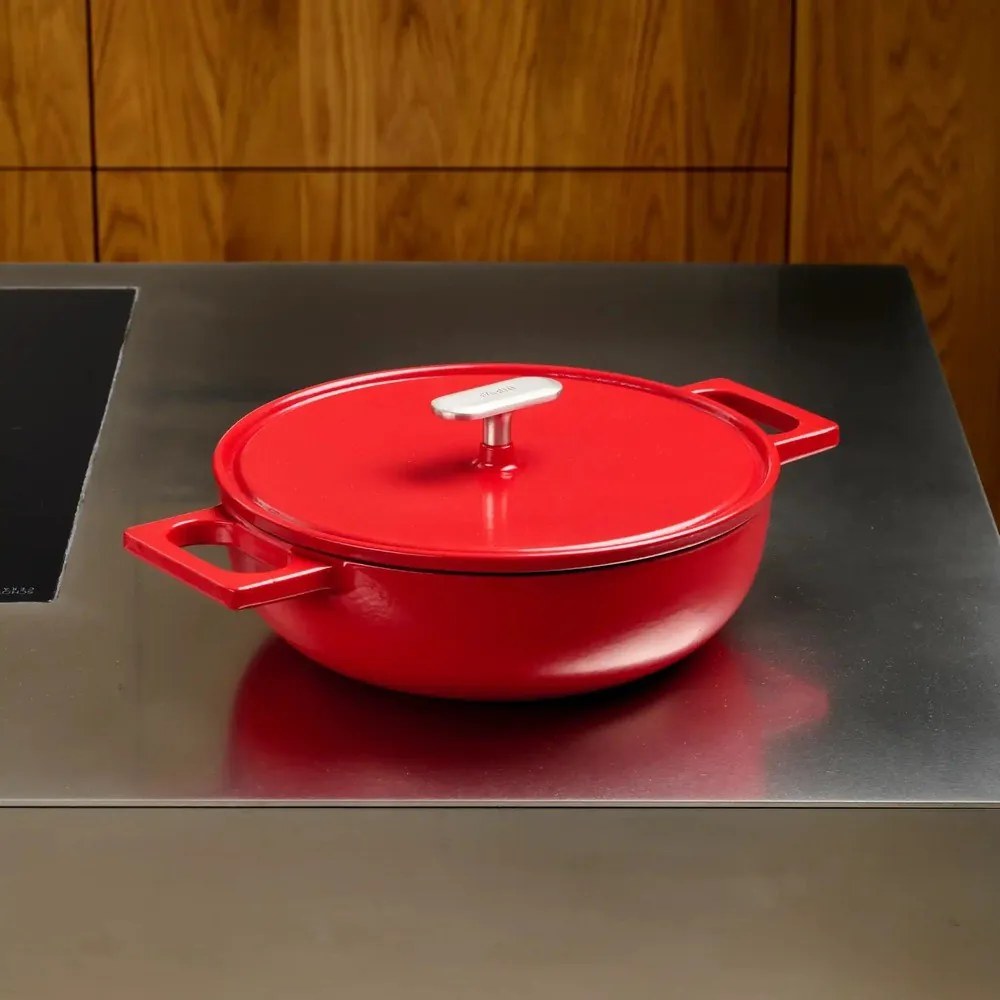 Öntöttvas serpenyő fedővel ø 26 cm tegame Mattia 3.0 – FABINI