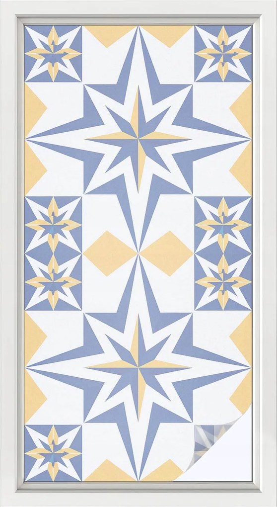 Öntapadós szélvédő furnér Adatvédelem Csillag mintás 50x100 cm