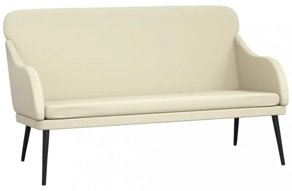 vidaXL krémszínű műbőr pad 110 x 76 x 80 cm