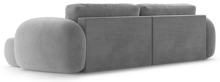 Sötétszürke bársony kinyitható-tárolóhelyes sarokkanapé Tonale – Cosmopolitan Design
