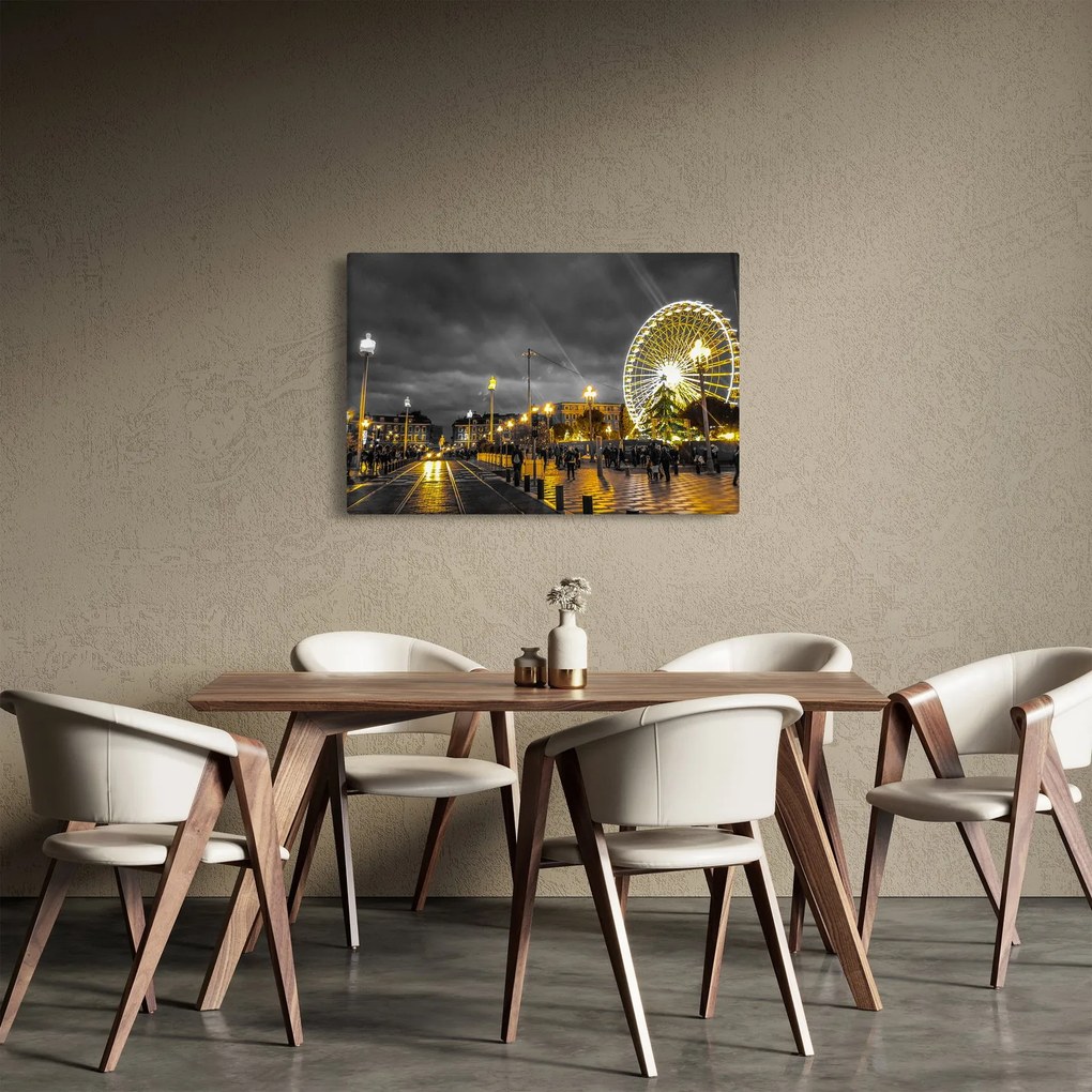 Óriáskerék a szürkületbe képe (90x60 cm)