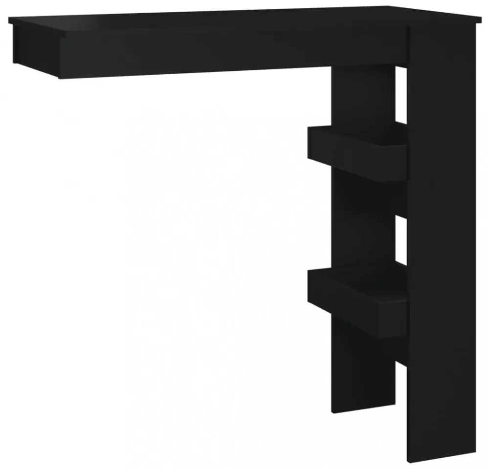 fekete fatermék fali bárasztal 102 x 45 x 103,5 cm