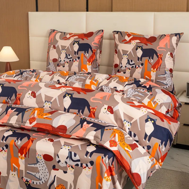 Mikroszálas ágyneműhuzat CATMOSPHERE színes Ágyneműhuzat mérete: 2 db 70 x 90 cm | 200 x 220 cm