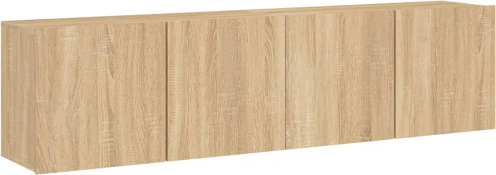 vidaXL 2 db sonoma tölgy színű fali TV-szekrény 80 x 30 x 41 cm