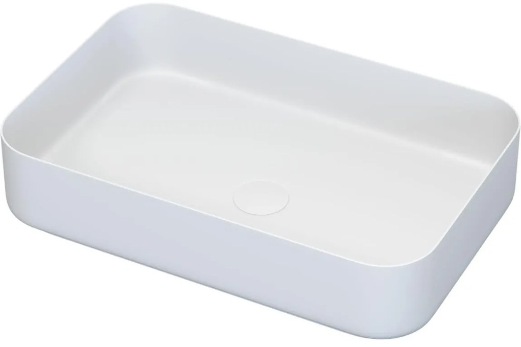 BATH DELUXE 06-052-18-01-00 - Ráépíthető mosdó LJORDAL 52x34 cm acél/fehér